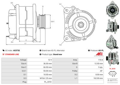 GENERATOR / ALTERNATOR AS-PL A5373S 4
