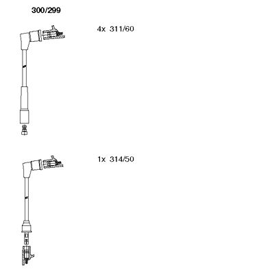 Комплект проводов зажигания BREMI 300/299 для HONDA JAZZ