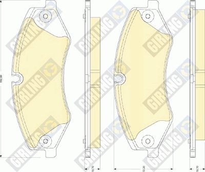 GIRLING 6118251 Тормозные колодки и сигнализаторы  для LAND ROVER RANGE ROVER III (L322) 3.6 D 4x4