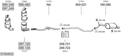Układ wydechowy BOSAL SYS04932