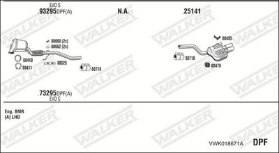 Изпускателна система WALKER VWK018671A