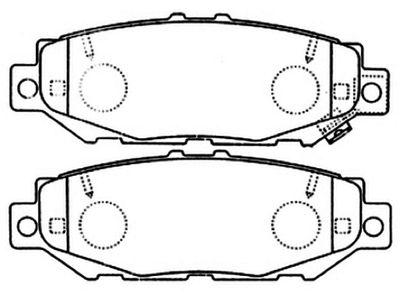 Комплект тормозных колодок, дисковый тормоз ASVA AKD-1345 для TOYOTA CRESTA
