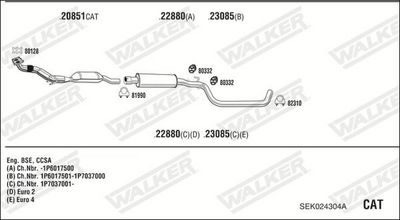 Изпускателна система WALKER SEK024304A