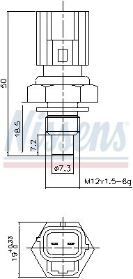 NISSENS 207043 Датчик включения вентилятора  для MAZDA PREMACY (Мазда Премак)