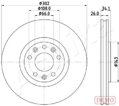 ASHIKA 60-00-0635C Тормозные диски  для PEUGEOT  (Пежо Ркз)