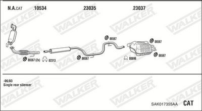 Изпускателна система WALKER SAK017355AA