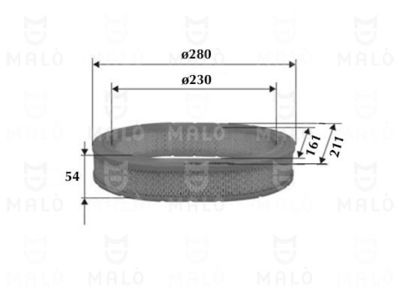 Воздушный фильтр AKRON-MALÒ 1500531 для FIAT TIPO