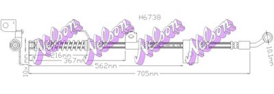 Тормозной шланг KAWE H6738 для HYUNDAI XG