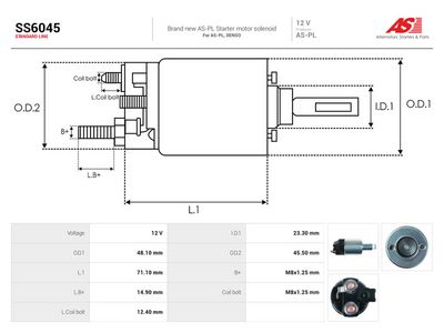 Innslag, starter AUTOSTARTER SS6045 for TOYOTA