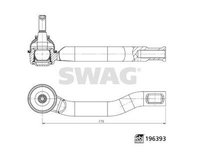 накрайник на напречна кормилна щанга SWAG 33 11 2151