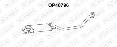 VENEPORTE OP40796 Глушитель выхлопных газов  для OPEL VECTRA C универсал (Z02) 2.0 DTI (F35)