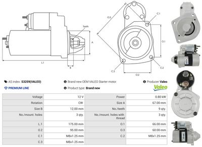 STARTER AS-PL S3259VALEO 4