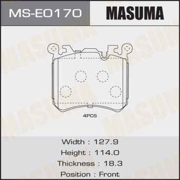 Комплект тормозных колодок MASUMA MS-E0170 для BMW X5