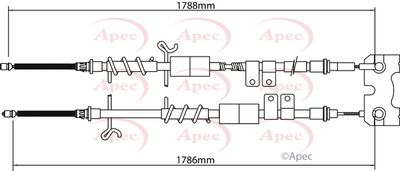 Cable Pull, parking brake APEC CAB1200