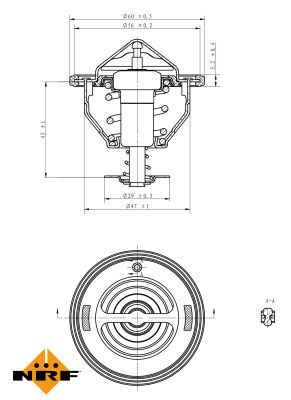 THERMOSTAT KüHLMITTEL NRF 725092 6