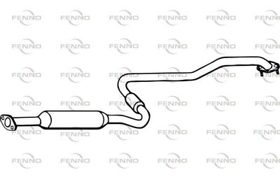FENNO P4216 Глушитель выхлопных газов  для NISSAN PRIMERA Hatchback (P11) 2.0 16V