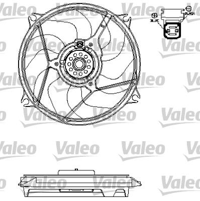 VALEO 696138 Вентилятор системы охлаждения двигателя  для PEUGEOT 406 (Пежо 406)