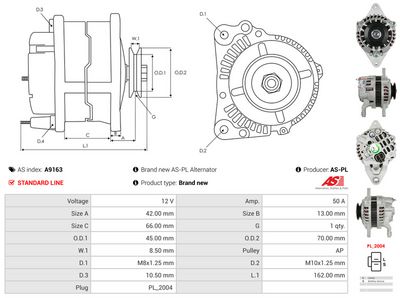 GENERATOR / ALTERNATOR AS-PL A9163 5