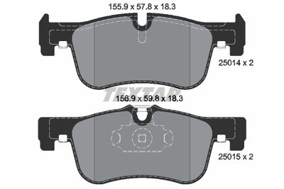 TEXTAR 2501401 Тормозные колодки и сигнализаторы  для BMW 1 (Бмв 1)
