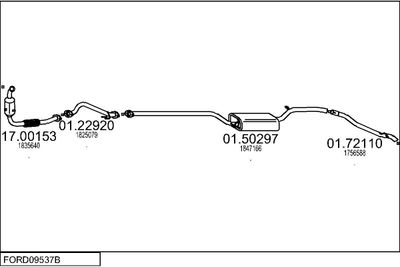 SISTEM DE ESAPAMENT MTS FORD09537B000071