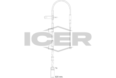 предупредителен контактен сензор, износване на накладките ICER 610720 E C