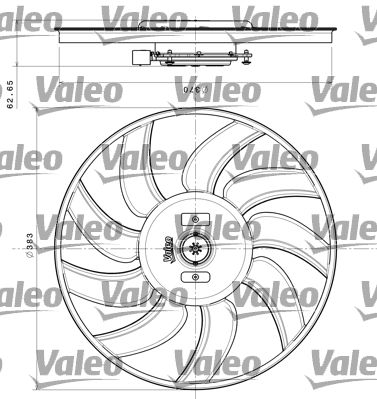 VALEO 696350 Вентилятор системы охлаждения двигателя  для AUDI A5 (Ауди А5)
