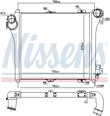 Laddluftkylare NISSENS 97075