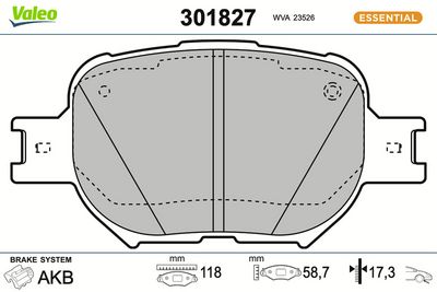 SET PLACUTE FRANA FRANA DISC VALEO 301827