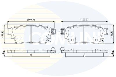 Комплект тормозных колодок, дисковый тормоз COMLINE CBP02487 для MITSUBISHI ECLIPSE	CROSS