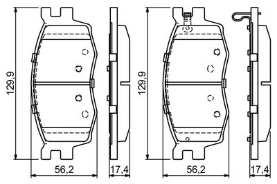 Brake Pad Set, disc brake 0 986 494 139