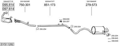 ABGASANLAGE BOSAL SYS11282