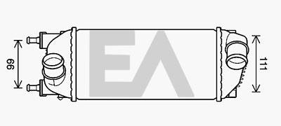 Интеркулер EACLIMA 36A25018 для FIAT 500
