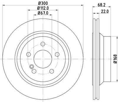 Тормозной диск HELLA 8DD 355 108-861 для MERCEDES-BENZ GLK-CLASS