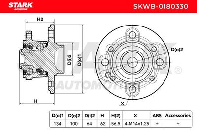 комплект колесен лагер STARK SKWB-0180330