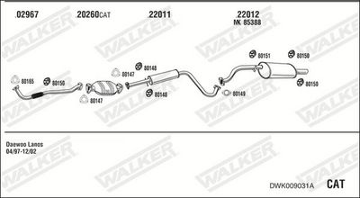 Изпускателна система WALKER DWK009031A