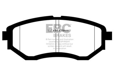 Комплект тормозных колодок, дисковый тормоз EBC Brakes DP1583 для SUBARU LEGACY