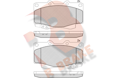 Комплект тормозных колодок, дисковый тормоз R BRAKE RB1007-208 для TOYOTA FORTUNER