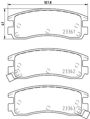 Комплект тормозных колодок, дисковый тормоз MINTEX MDB1825 для BUICK REGAL