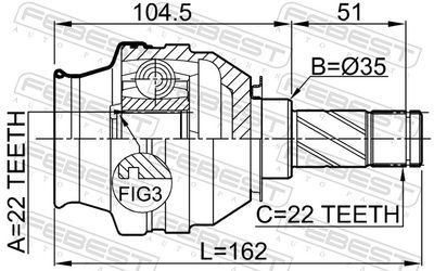 Joint Kit, drive shaft 1811-ZAF