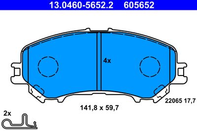 Brake Pad Set, disc brake 13.0460-5652.2