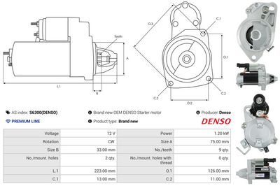 STARTER AS-PL S6300DENSO 4