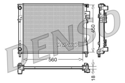 DENSO DRM23095 Радиатор охлаждения двигателя  для RENAULT TRAFIC (Рено Трафик)