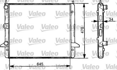 Радиатор, охлаждение двигателя VALEO 731387 для VW SHARAN