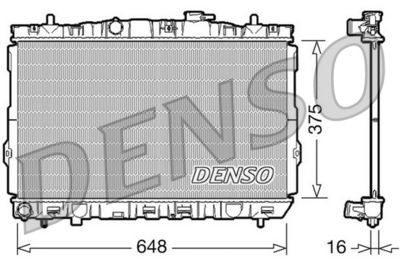 DENSO DRM41001 Радиатор охлаждения двигателя  для HYUNDAI ELANTRA (Хендай Елантра)