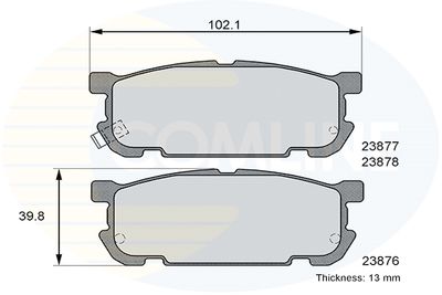 COMLINE CBP31207 Тормозные колодки и сигнализаторы  для MAZDA MX-5 II (NB) 1.8 16V