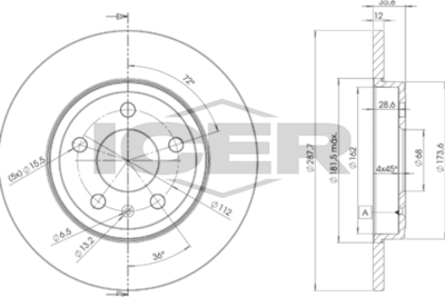 спирачен диск ICER 78BD5316-2