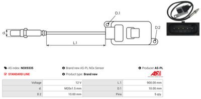 SENZOR NOX INJECTIE ADITIV AS-PL NOX9335 2