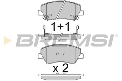 Комплект тормозных колодок, дисковый тормоз BREMSI BP3842 для RENAULT FLUENCE