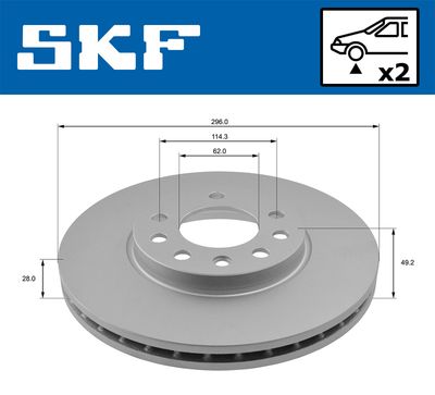 Brake Disc VKBD 80168 V2