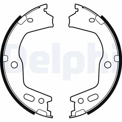 Zestaw szczęk hamulcowych, hamulec postojowy DELPHI LS2154